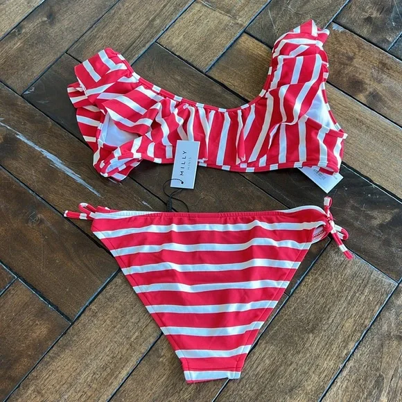 Milly Minis size 12 pinafore string two piece bikini set